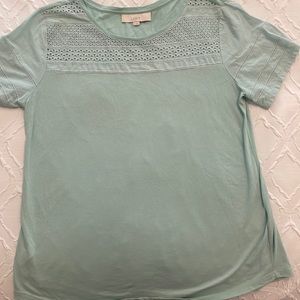 LOFT short sleeve cotton top. Large.
